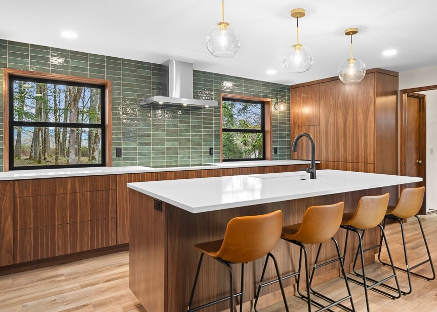 Mid-century modern kitchen remodel in Corvallis, Oregon