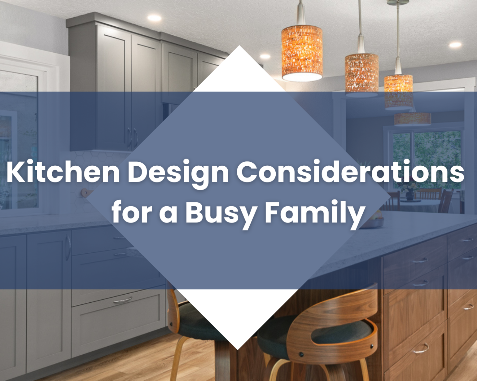 Cover design for kitchen design considerations for a busy family