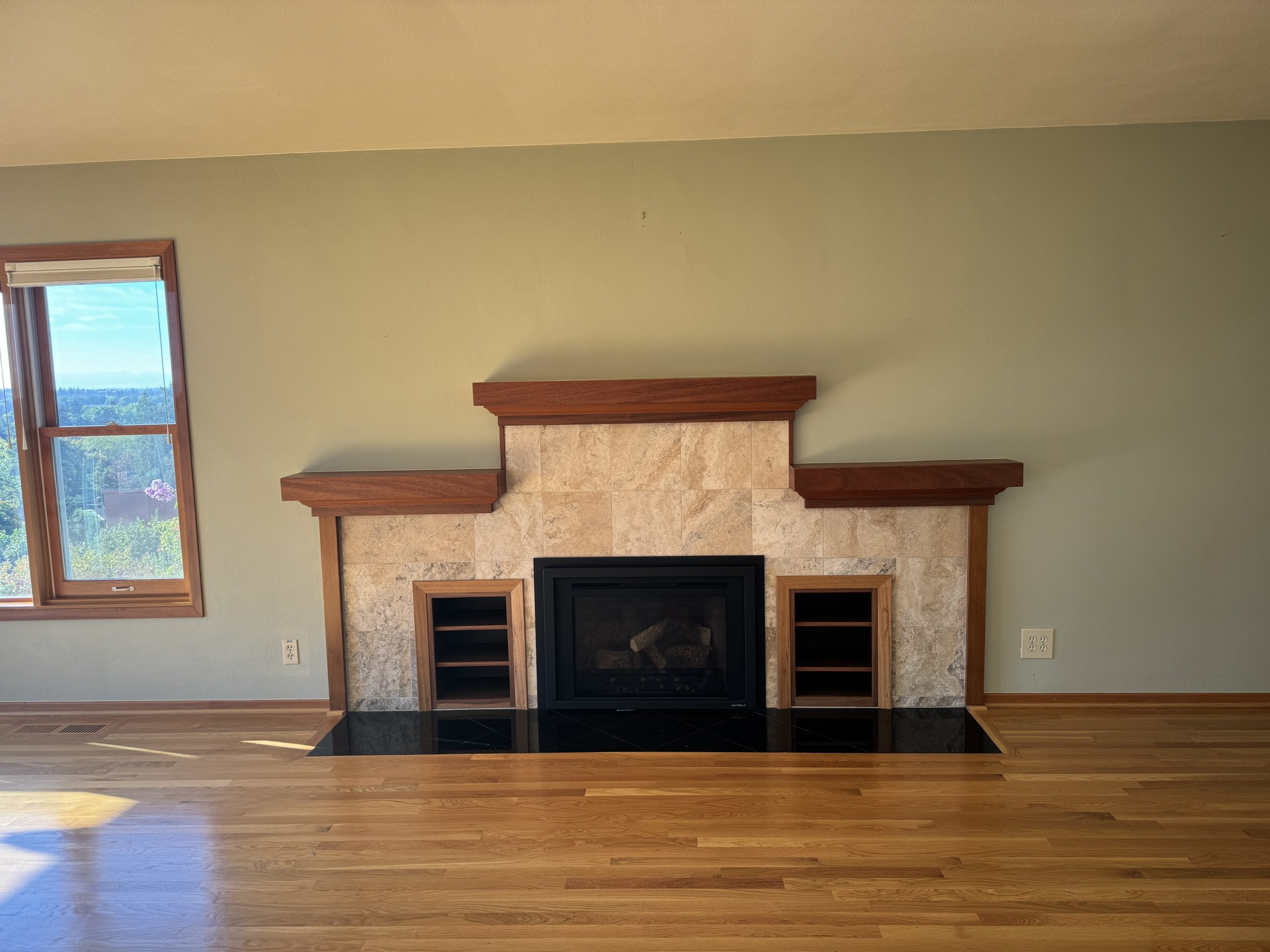 Before photo of fireplace