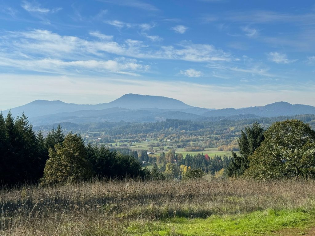 View of Philomath Oregon hillside