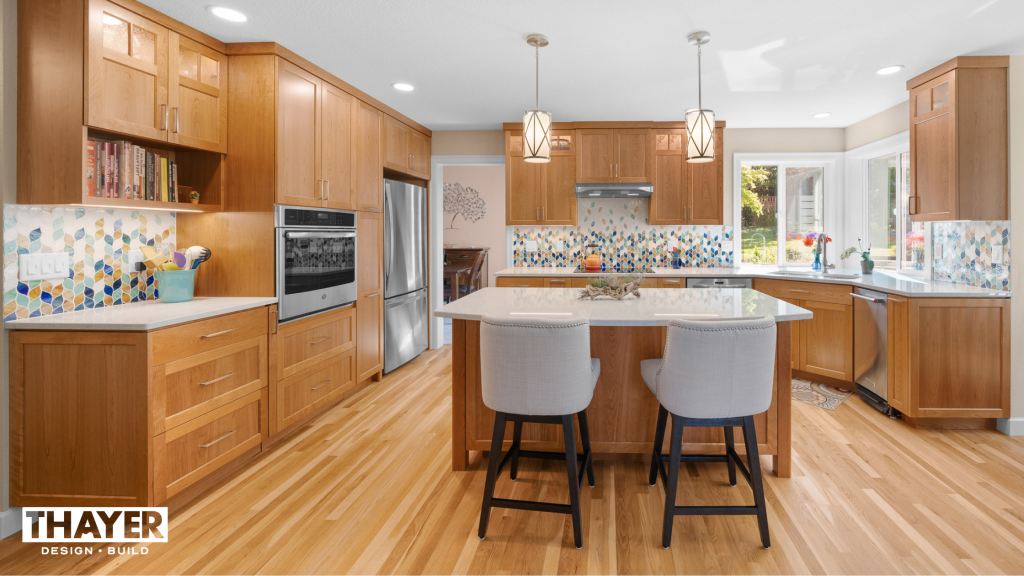 Barrier-free kitchen layout for aging-in-place home in Corvallis