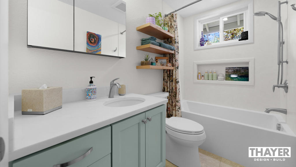 Midrange hall bathroom remodel in Corvallis
