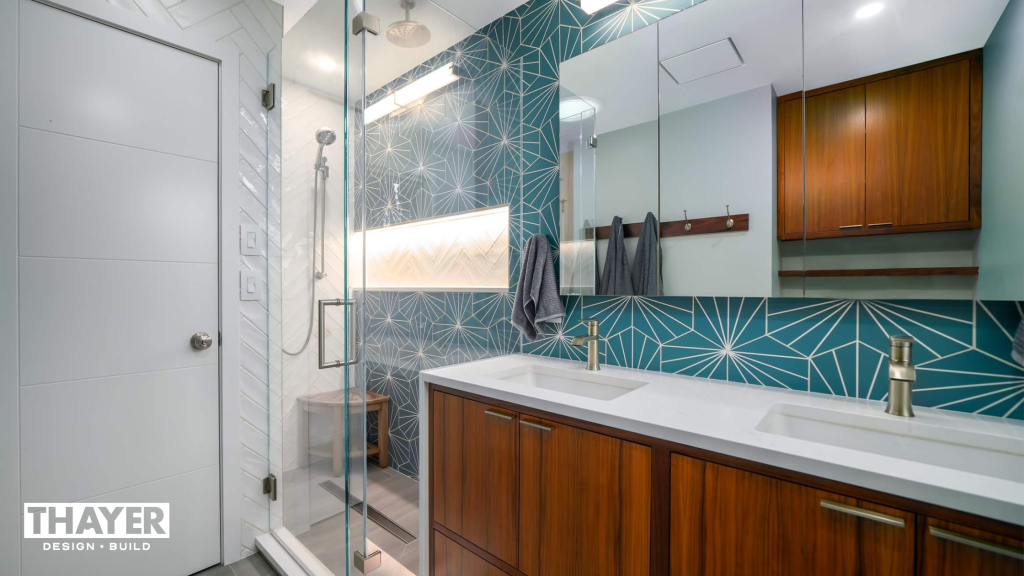 Modern upscale hall bathroom remodel in Corvallis