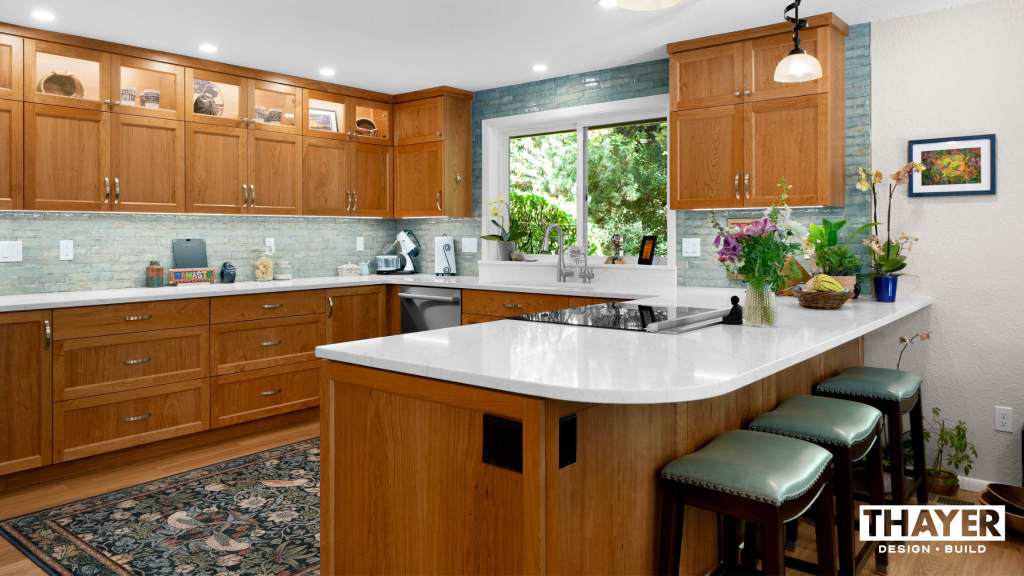 Layered kitchen lighting for safety in aging-in-place kitchen in Corvallis