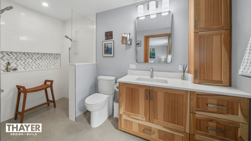 Heated floor example in remodeled bathroom
