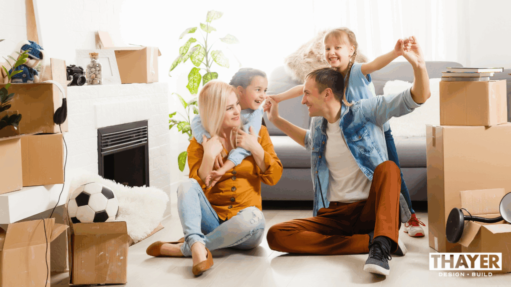 Family packing up to live elsewhere during their home remodel