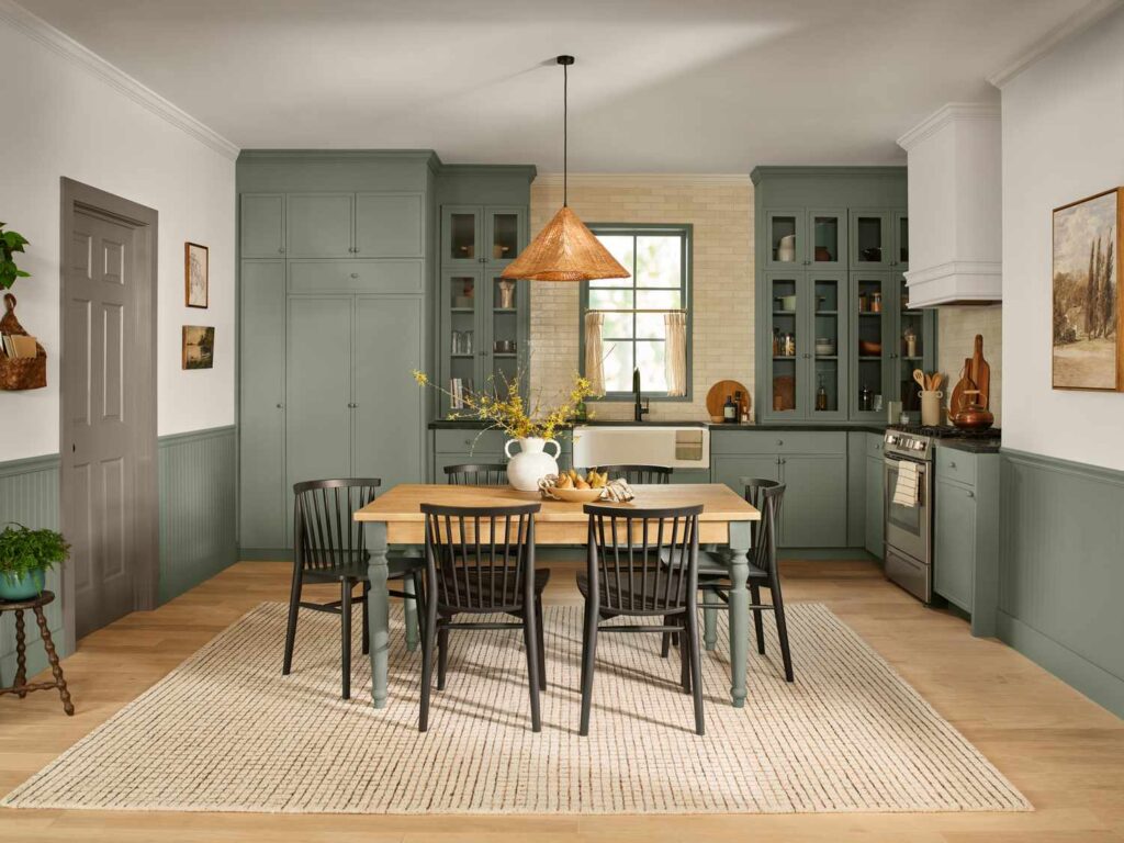 Valspar warm eucalyptus home remodel example for colors of the year