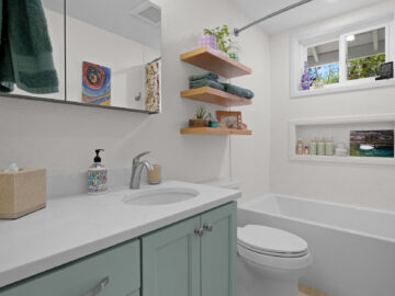 Remodeled guest bathroom in Corvallis whole home remodel