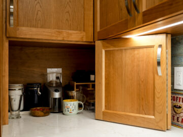 Kitchen appliance garage in Corvallis home remodel