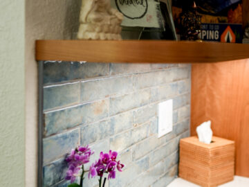 Close up of kitchen tile in Corvallis home remodel