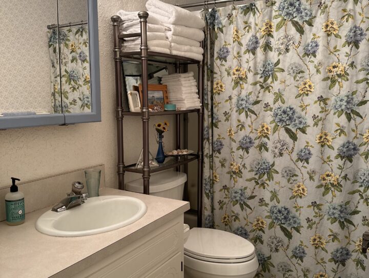 outdated guest bathroom in need of remodel