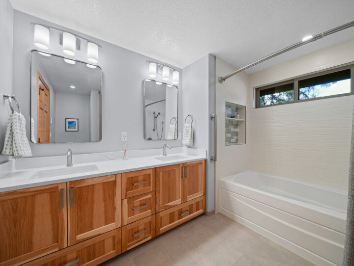 Hall bathroom in aging-in-place remodel