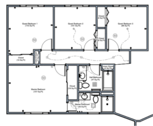 Existing floor plan of client home