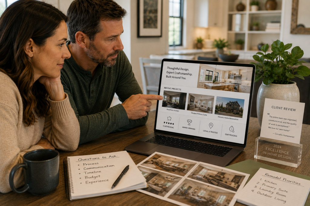 Corvallis homeowners looking at social proof for home remodelers in the Corvallis area