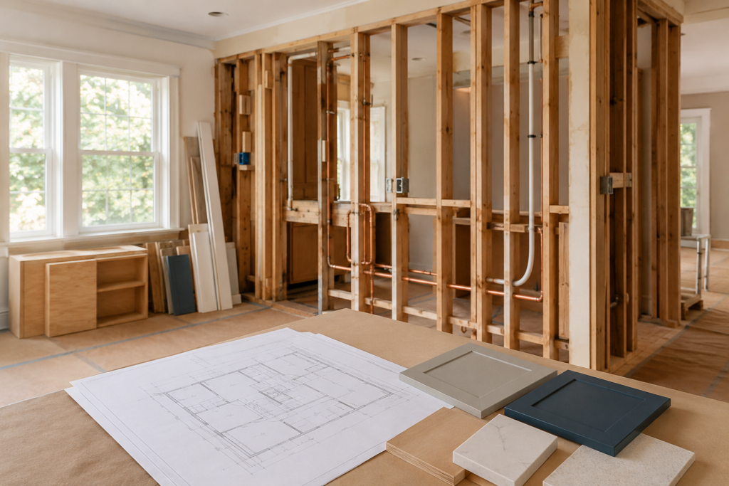 Home remodel that is underway