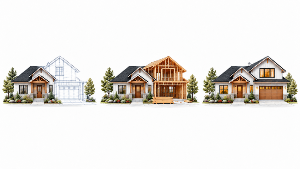 Graphic showing the conceptual cadence for doing a home remodel in phases.